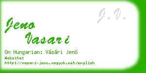 jeno vasari business card